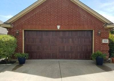 brown wood tones garage door