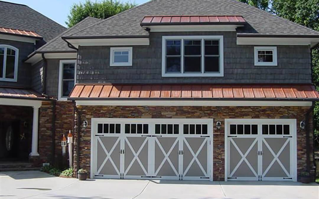 amega garage door carriage house with windows