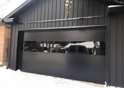 sterling black garage door